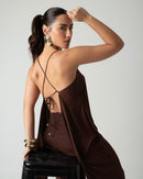 CONJUNTO CHIFFON DALLA MARROM