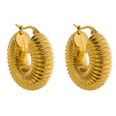 Brinco Argola Caracol Banhado a Ouro 18K