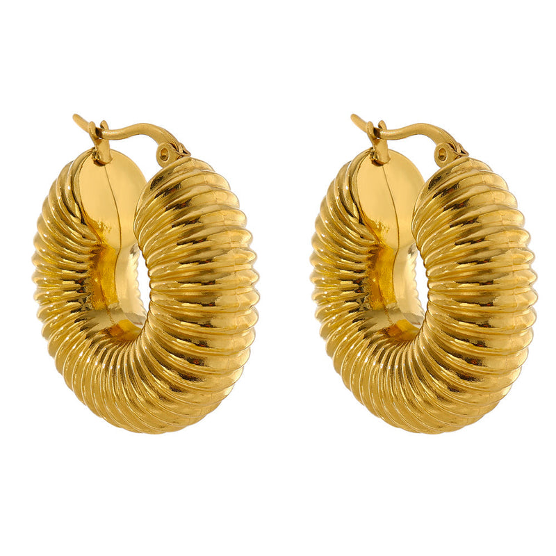 Brinco Argola Caracol Banhado a Ouro 18K