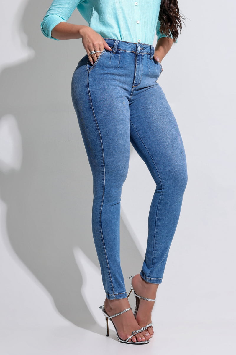 Calça Jeans Modeladora Empina Bumbum Alfaiataria (Envio Imediato)
