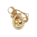 Colar Religioso Medalha Divino Espírito Santo com Zircônias