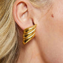 Brinco Asas de Anjo Banhado a Ouro 18K