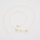 Colar de Nome Personalizado em Prata 925 + Banho de Ouro 18k com Zircônia Cravejadas