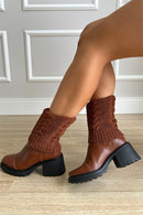 Bota Meia Tratorada Feminina Conforto Sensação Do Momento