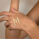 Colar com Letra Inicial Maximalista Banhado a Ouro 18K