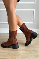 Bota Meia Tratorada Feminina Conforto Sensação Do Momento