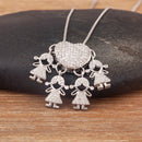 Colar Amor de Mãe Prateado - 1 a 5 pingentes