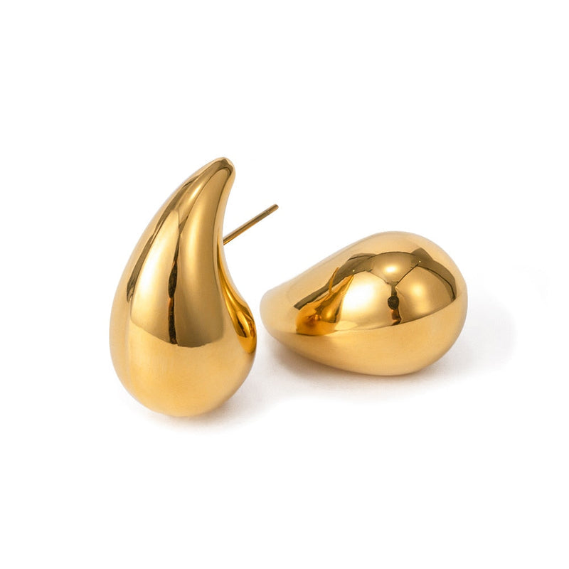 Brinco Gota Elegante Banhado a Ouro 18K