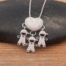 Colar Amor de Mãe Prateado - 1 a 5 pingentes