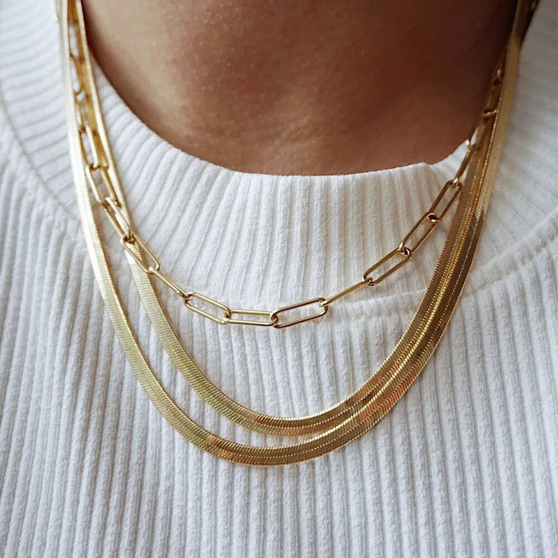 Colar Malha Banhado a Ouro 18K