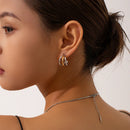 Brinco Argola Tripla com Mix de Banhos