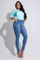 Calça Jeans Modeladora Empina Bumbum Alfaiataria (Envio Imediato)