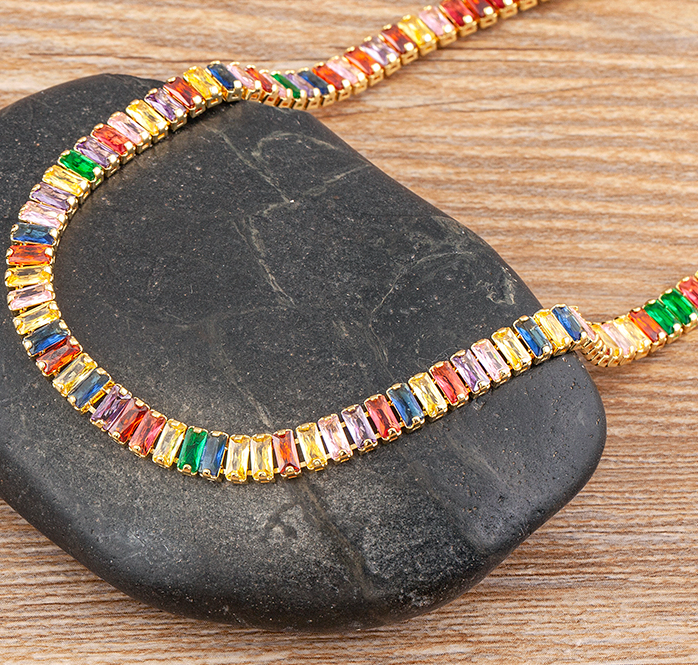 Choker Riviera Baguete Colorida