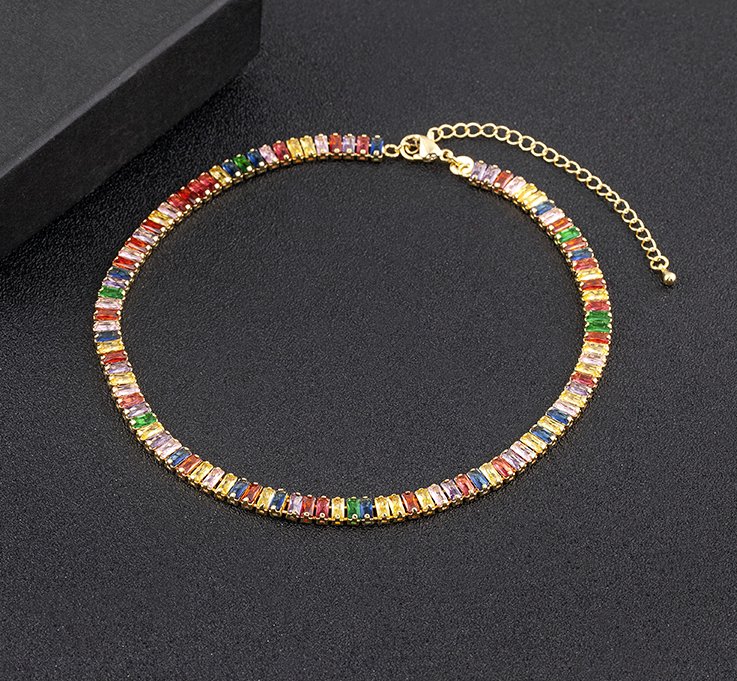 Choker Riviera Baguete Colorida