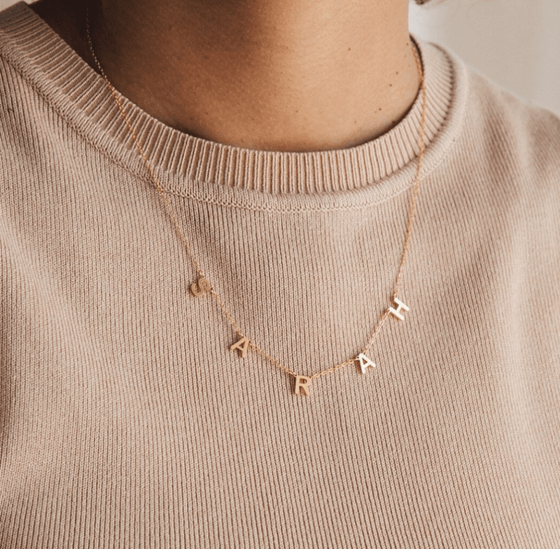 Colar Nome Personalizado Banhado a Ouro 18k