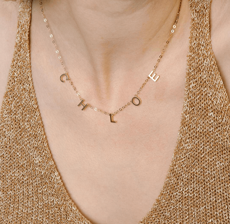 Colar Nome Personalizado Banhado a Ouro 18k