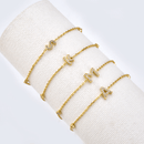 Pulseira com Letra em Zircônia em Prata 925 + Banho de Ouro 18k