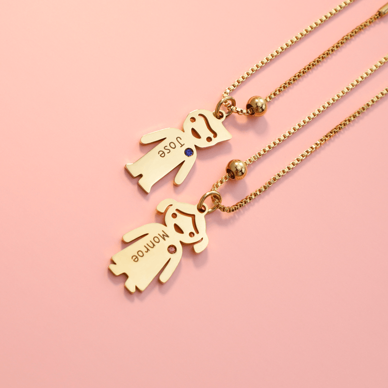 Colar Filhinhos - Pingentes com Nomes Personalizados