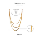 Colar Triplo Malha Banhado a Ouro 18K