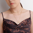 Colar Triplo com Pendente Pérola Banhado a Ouro 18K