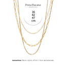 Colar Triplo Delicado Banhado a Ouro 18K