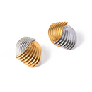 Brinco Elegante Listras Maximalista com Mix de Banhos