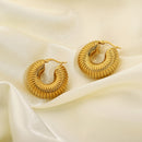 Brinco Argola Caracol Banhado a Ouro 18K