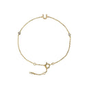 Pulseira com Letra em Zircônia em Prata 925 + Banho de Ouro 18k