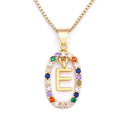 Colar de Inicial com Zircônias Coloridas