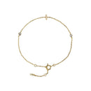 Pulseira com Letra em Zircônia em Prata 925 + Banho de Ouro 18k