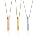 Colar Barra 3D Eternity - Com até 4 Nomes Personalizados