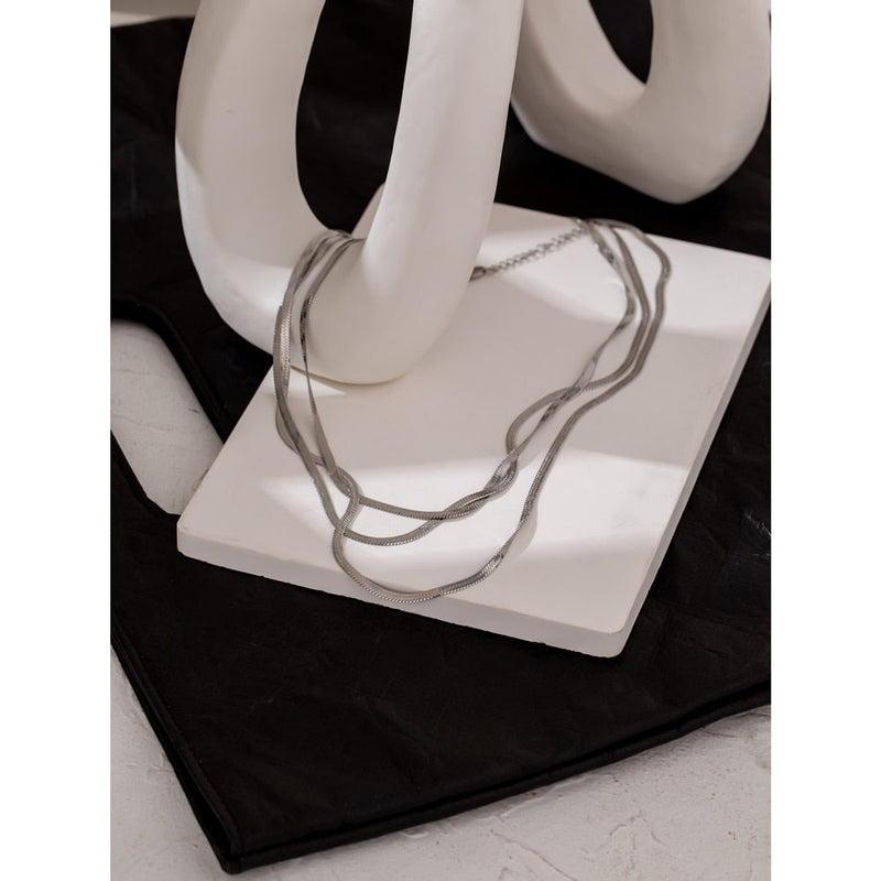 Colar Triplo Malha Banhado a Ouro 18K