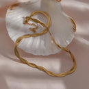 Colar Malha Trançado Banhado a Ouro 18K