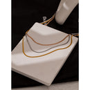 Colar Triplo Malha Banhado a Ouro 18K