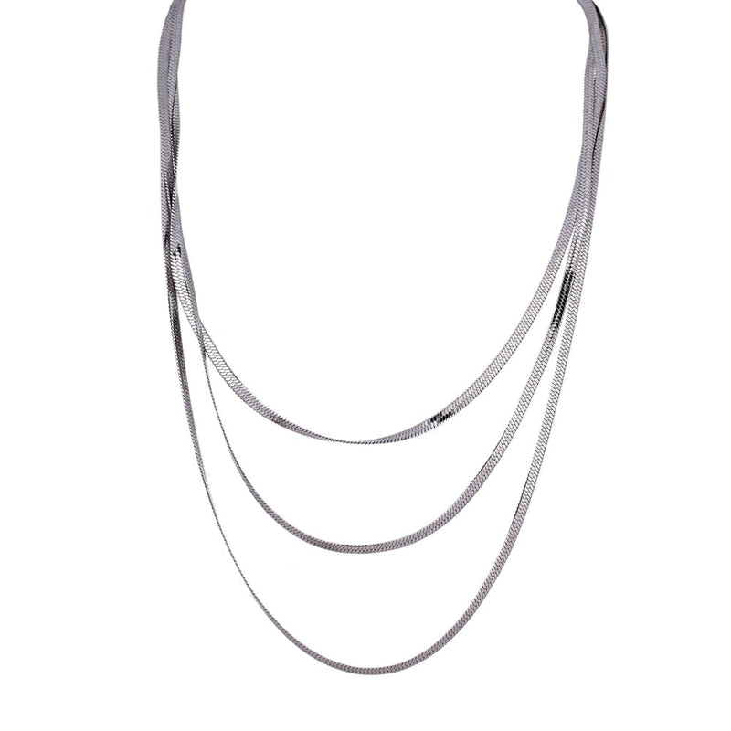 Colar Triplo Malha Banhado a Ouro 18K