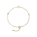 Pulseira com Letra em Zircônia em Prata 925 + Banho de Ouro 18k