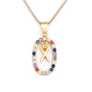 Colar de Inicial com Zircônias Coloridas