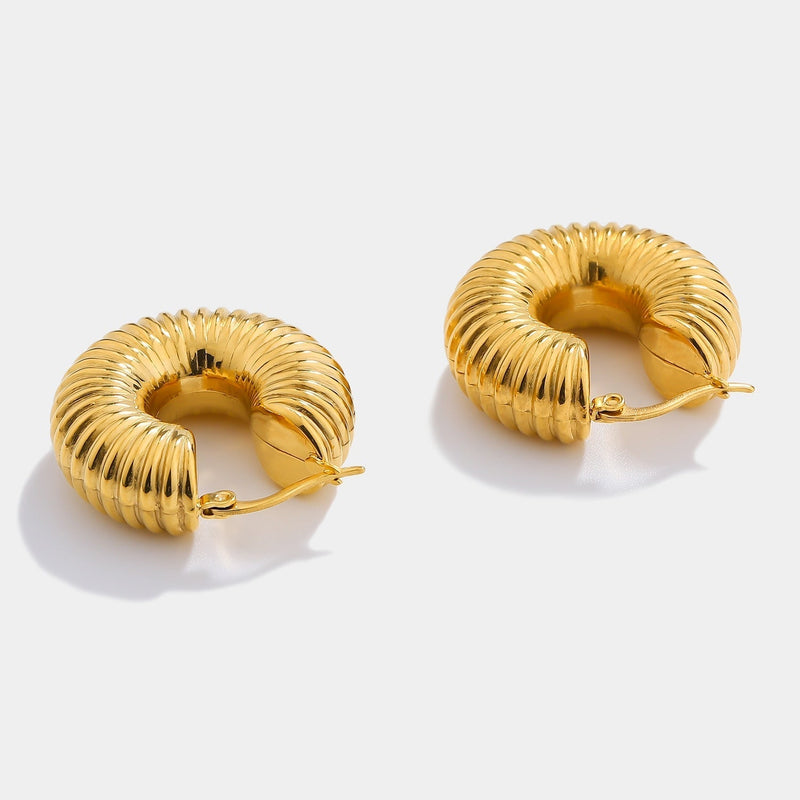 Brinco Argola Caracol Banhado a Ouro 18K
