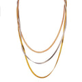 Colar Triplo Malha Banhado a Ouro 18K