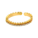 Anel Ajustável Dona Princess com Zircônias