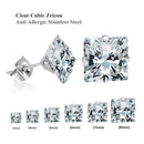 Kit com 12 Brincos Ponto de Luz Zircônia Branca