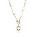 Colar de Letra Inicial com Corrente elos banhado a ouro 18K