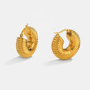 Brinco Argola Caracol Banhado a Ouro 18K