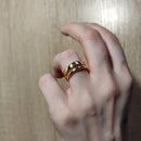 Anel Ajustável Robusto em Formato Orgânico