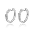 Brinco Argola Cravejada com Zircônias