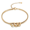 Pulseira de Coração Ajustável - Com Nomes Personalizados