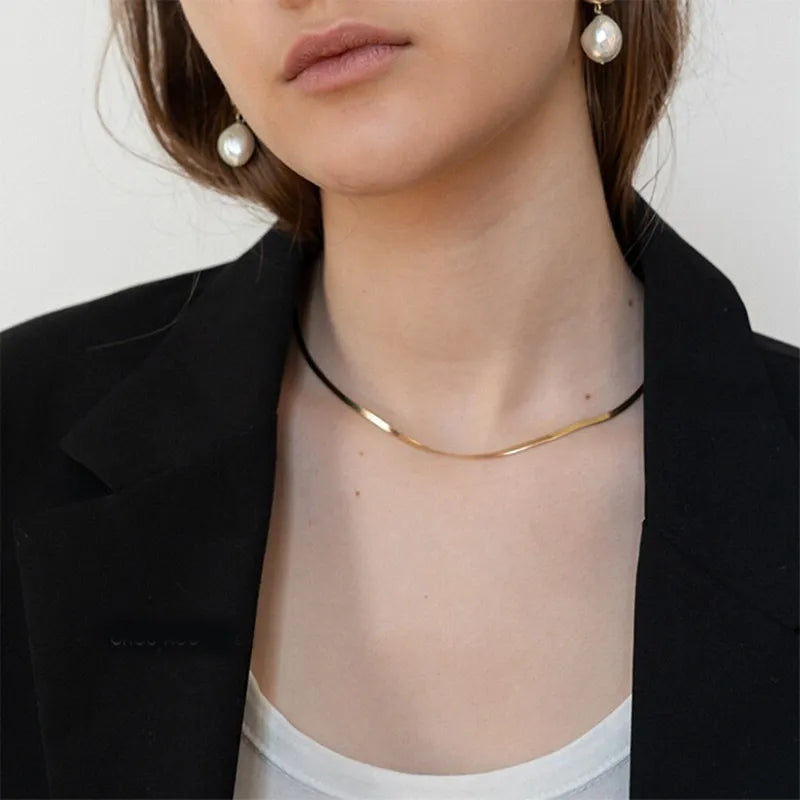 Colar Malha Banhado a Ouro 18K