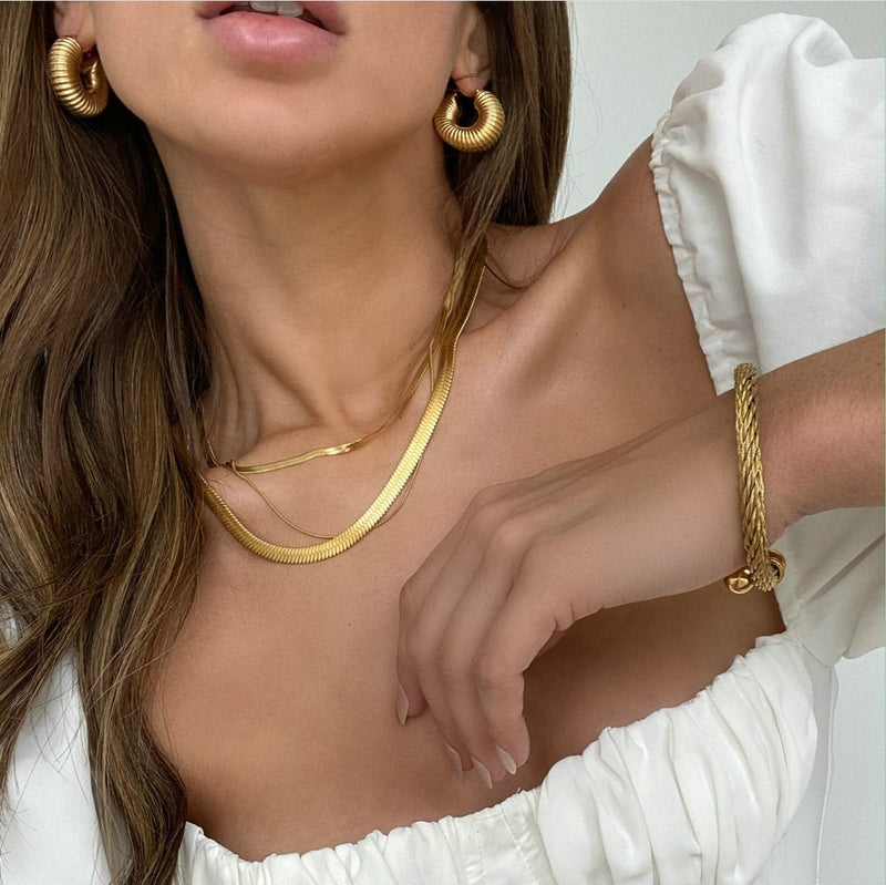 Brinco Argola Caracol Banhado a Ouro 18K