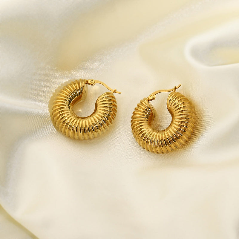 Brinco Argola Caracol Banhado a Ouro 18K