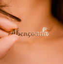 Colar Abençoada Banhado a Ouro 18K